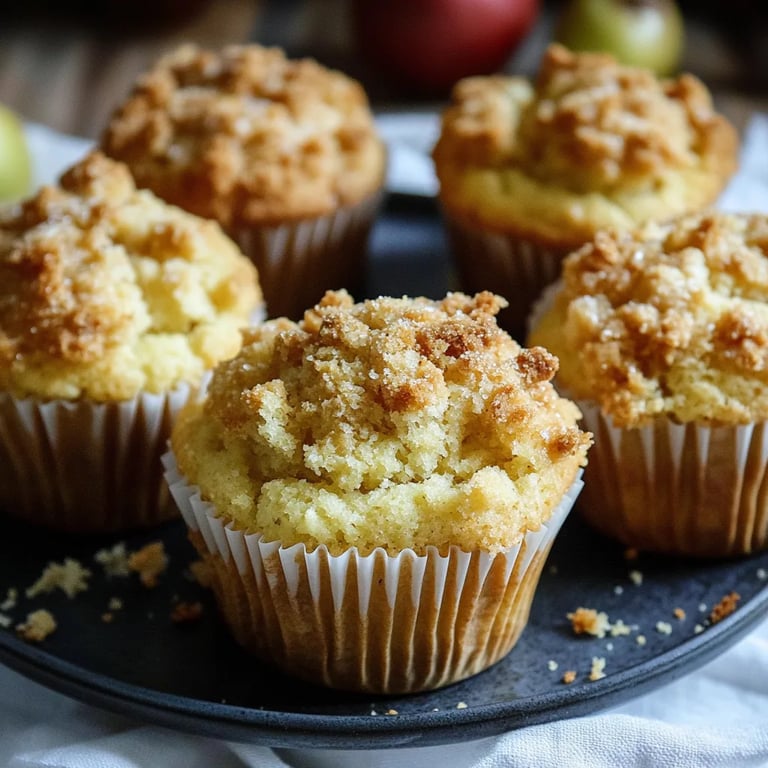 Apfel-Muffins mit knusprigen Streuseln