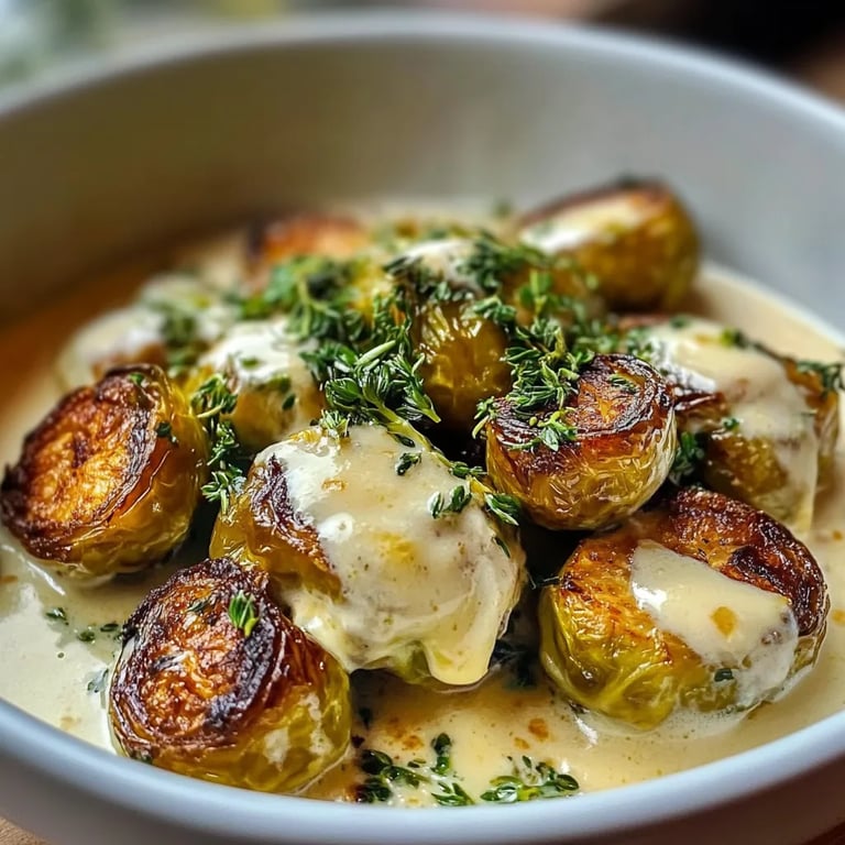 Cremiger Winter-Rosenkohl