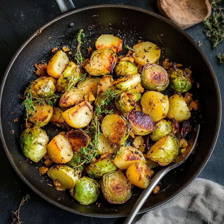 Rosenkohl-Kartoffel-Pfanne
