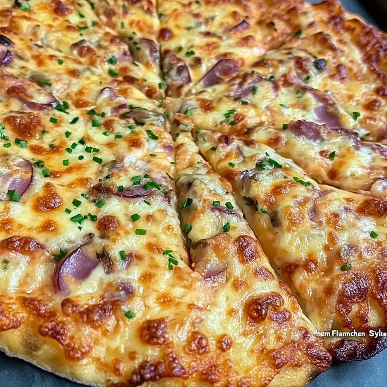 Schüttelpizza „Flammkuchen Style“