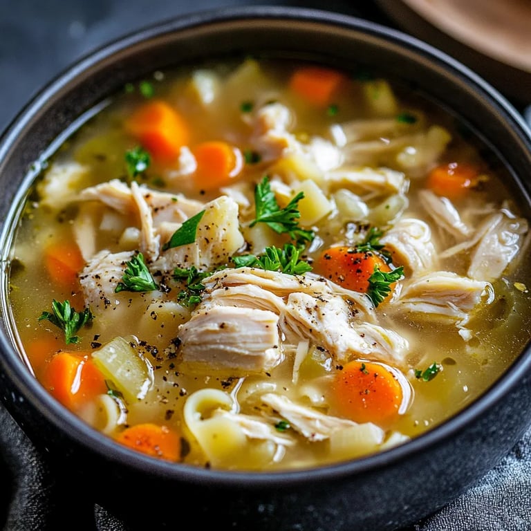Easy & Comforting Leftover Rotisserie Chicken Noodle Soup
