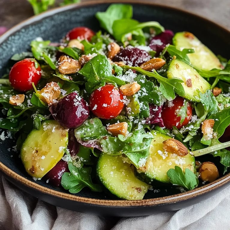 Herbstsalat mit Rosenkohl, Trauben und Walnüssen