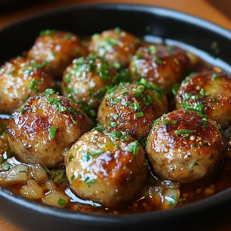 Albóndigas de Cebolla Francesa con Salsa Sabrosa: Una Increíble Receta Última