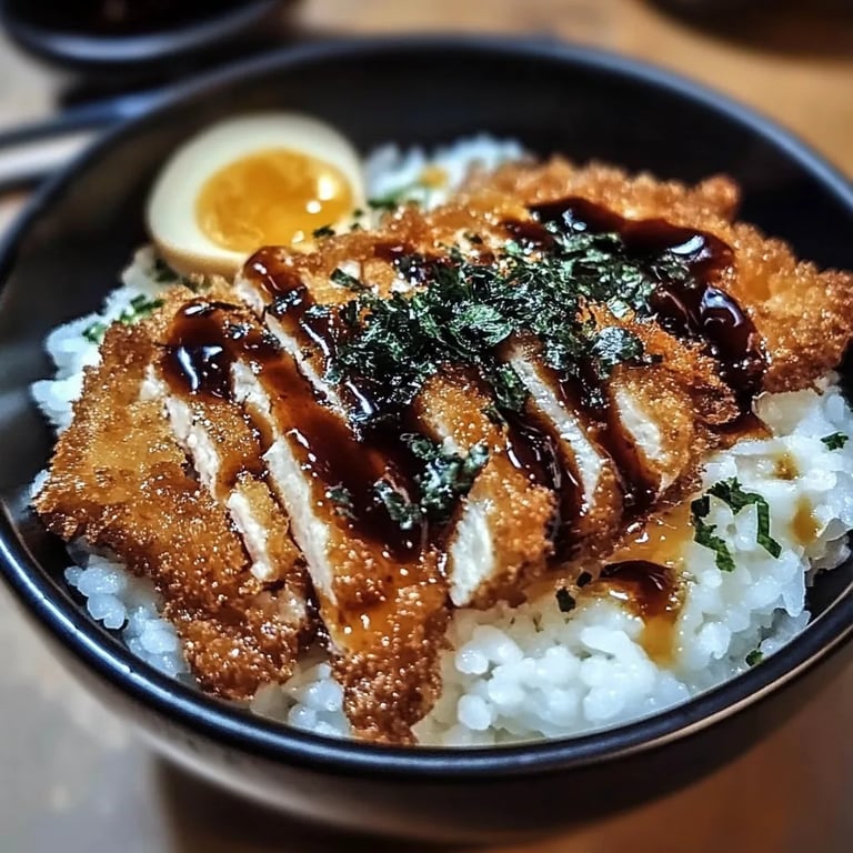 Crispy Japanese Katsu Bowls w/ Tonkatsu Sauce