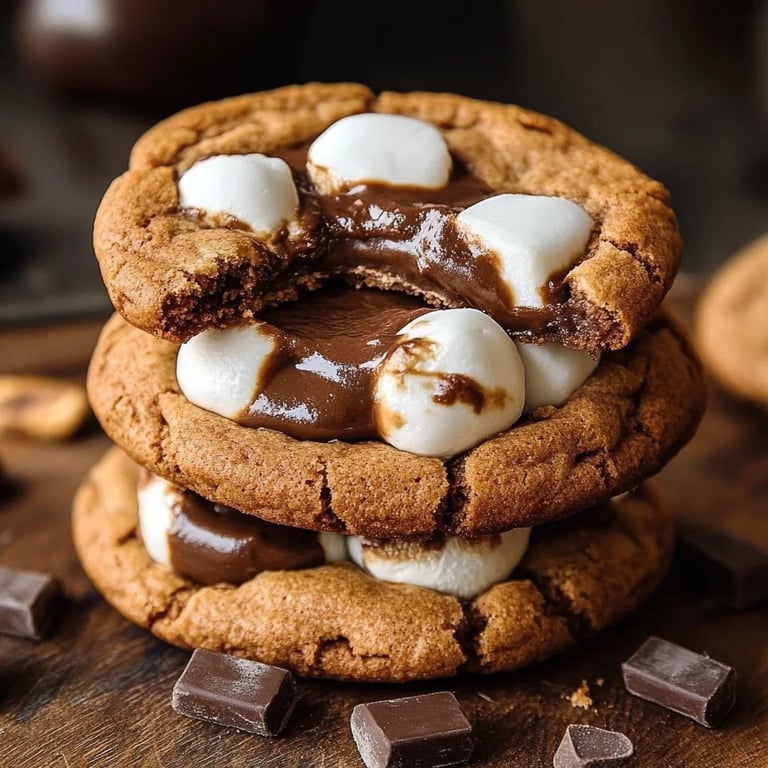 S'mores gefüllte Kekse