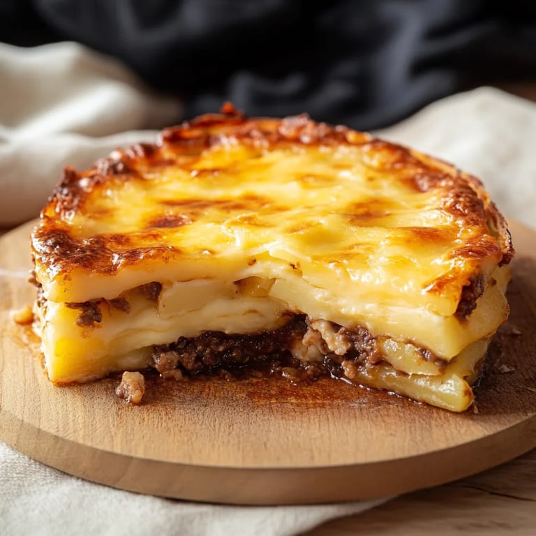 Kartoffel-Hack-Auflauf mit Käse überbacken