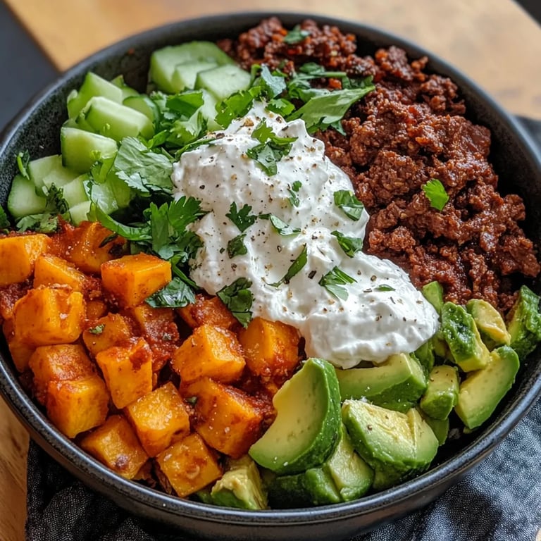 Süßkartoffel-Taco-Bowls