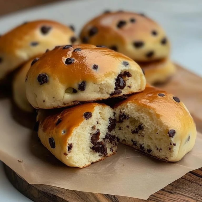Fluffigste Milchbrötchen mit Schokoladenstückchen