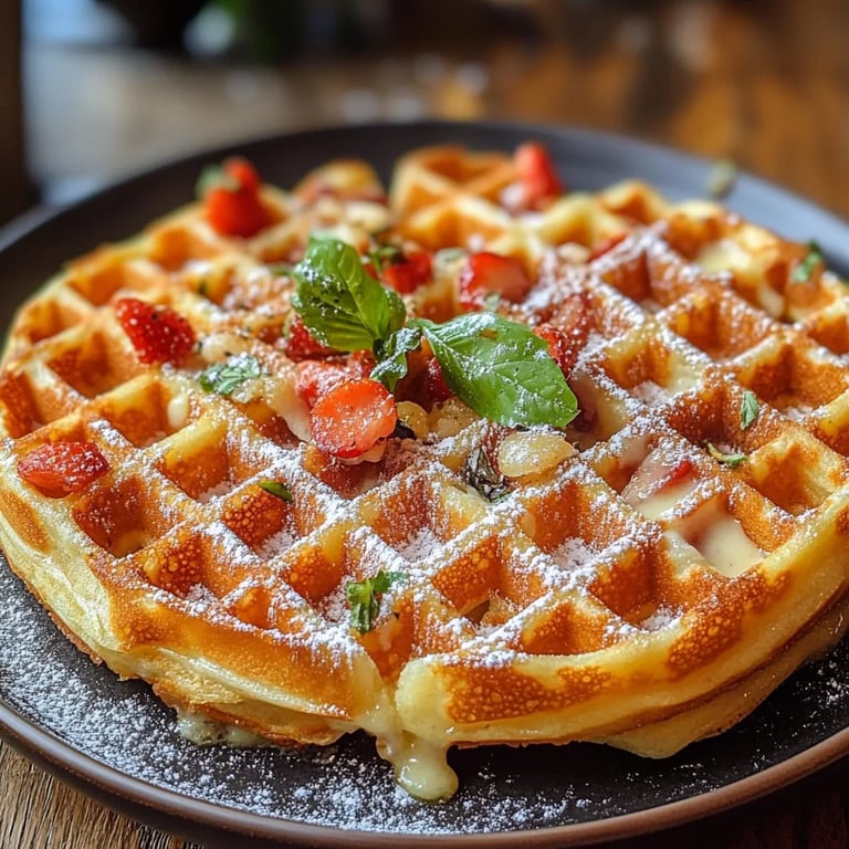 Herzhafte Pizza Waffeln