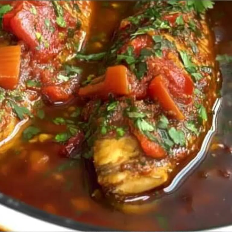 Classic Spicy Moroccan Fish in Rich Sauce