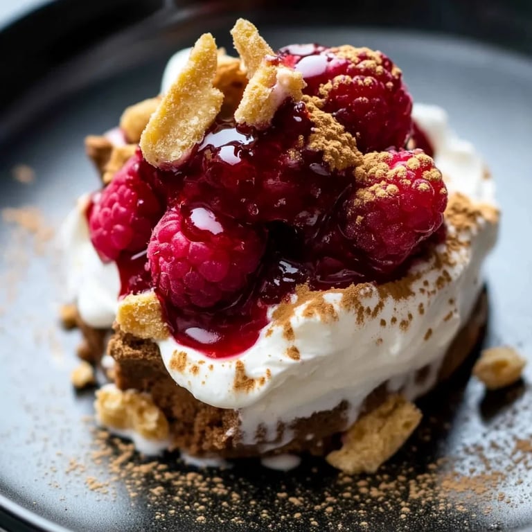 Spekulatius-Tiramisu mit Himbeeren