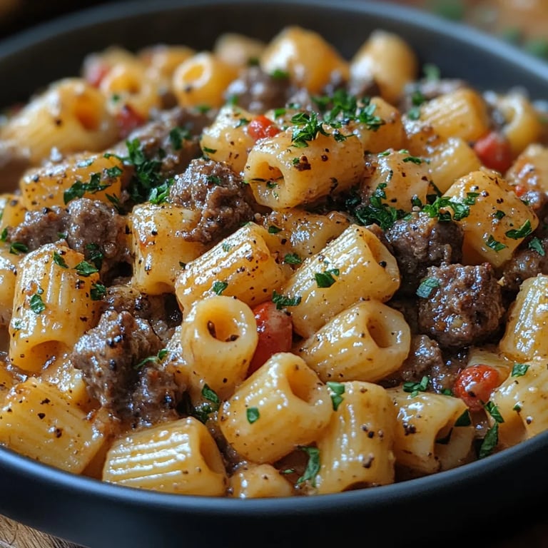 Magia cremosa de carne y pasta en una sola olla: 7 Increíbles Secretos