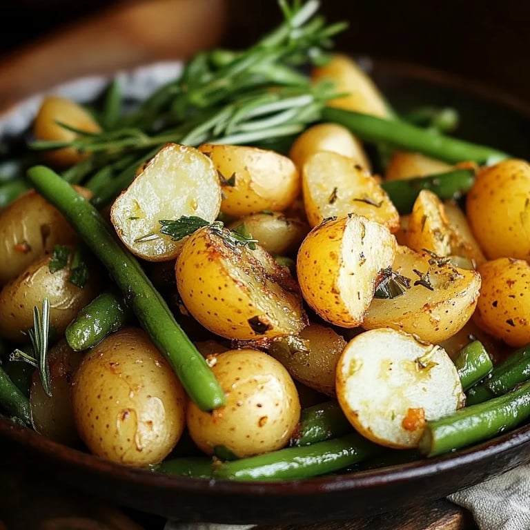 Kartoffeln und Grüne Bohnen