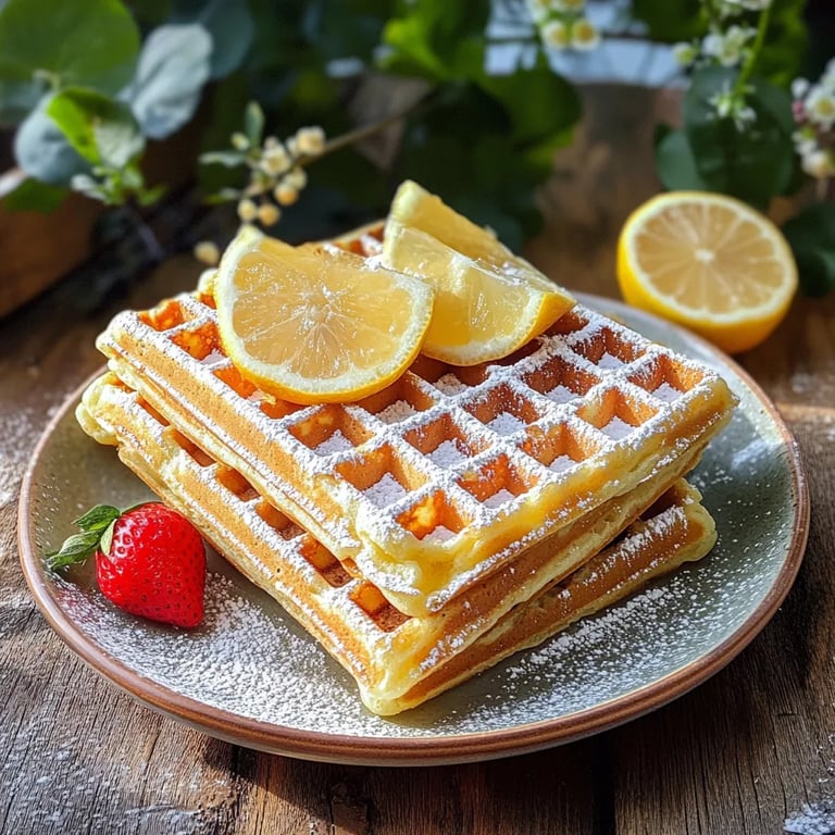 Zitronen-Quark-Waffeln