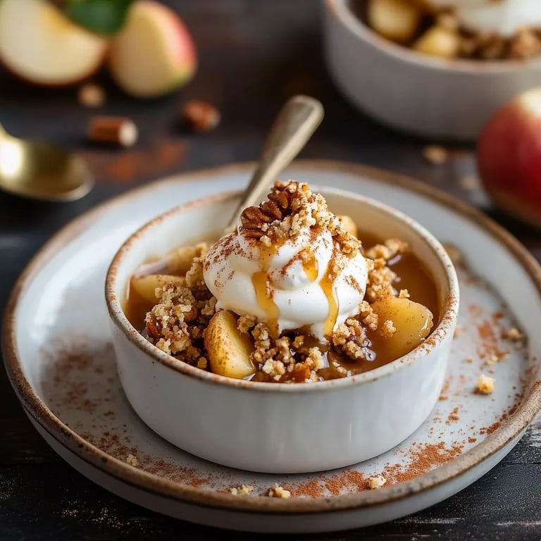 Mini Apple Crumbles with Cinnamon