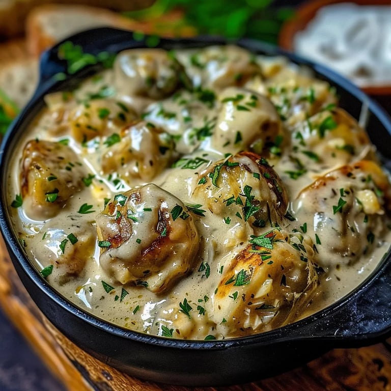 Rosenkohl in Frischkäse Senfsauce