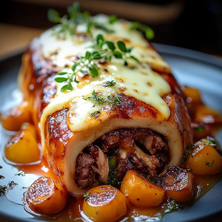 Hackfleisch-Käse-Rolle