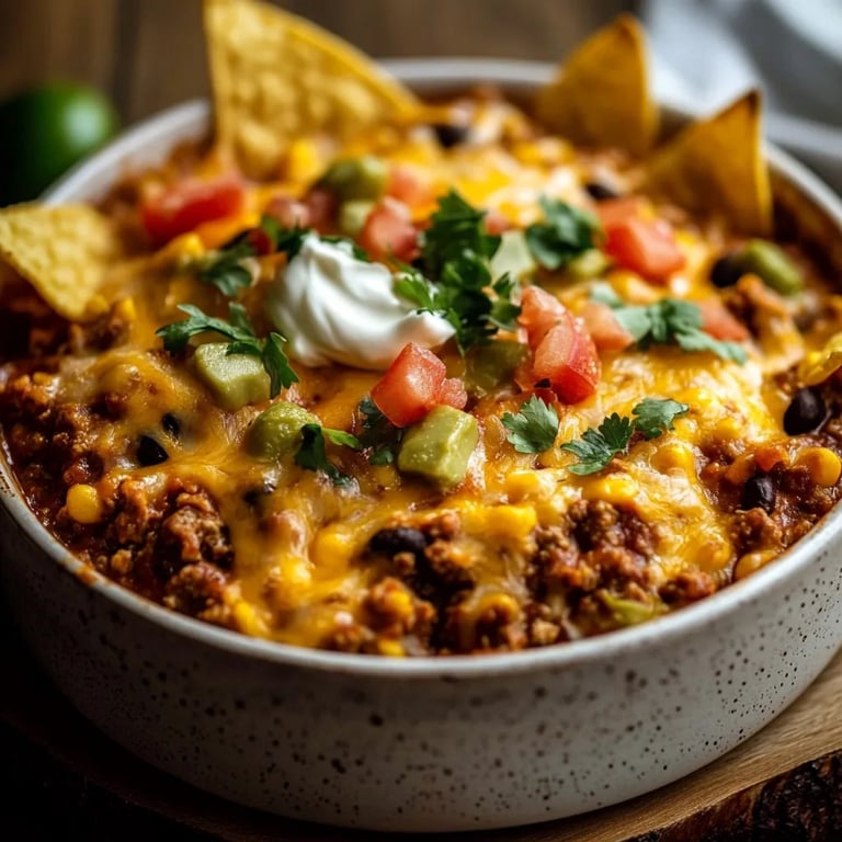 Crockpot Taco Casserole