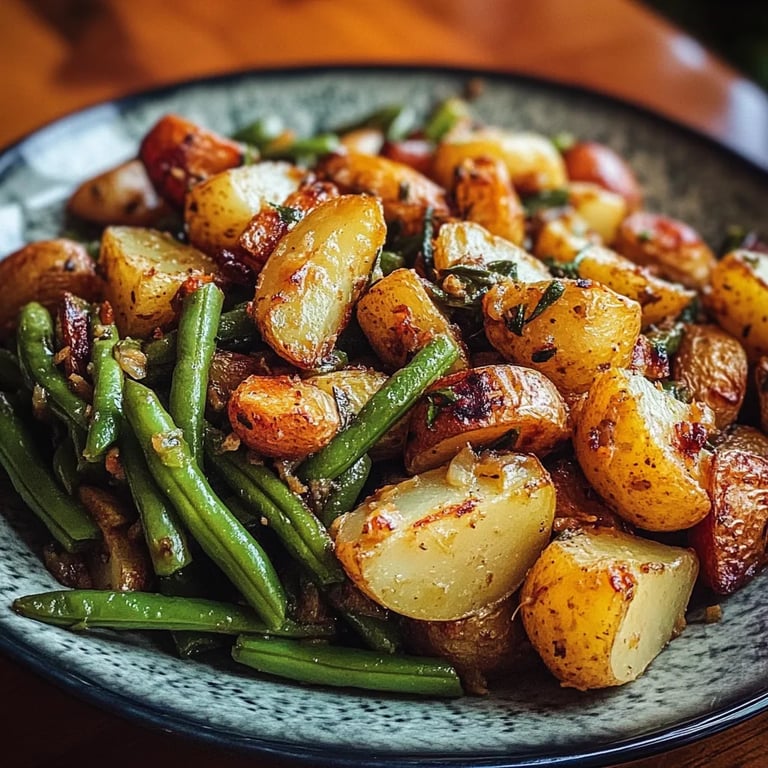 Kartoffeln und Grüne Bohnen
