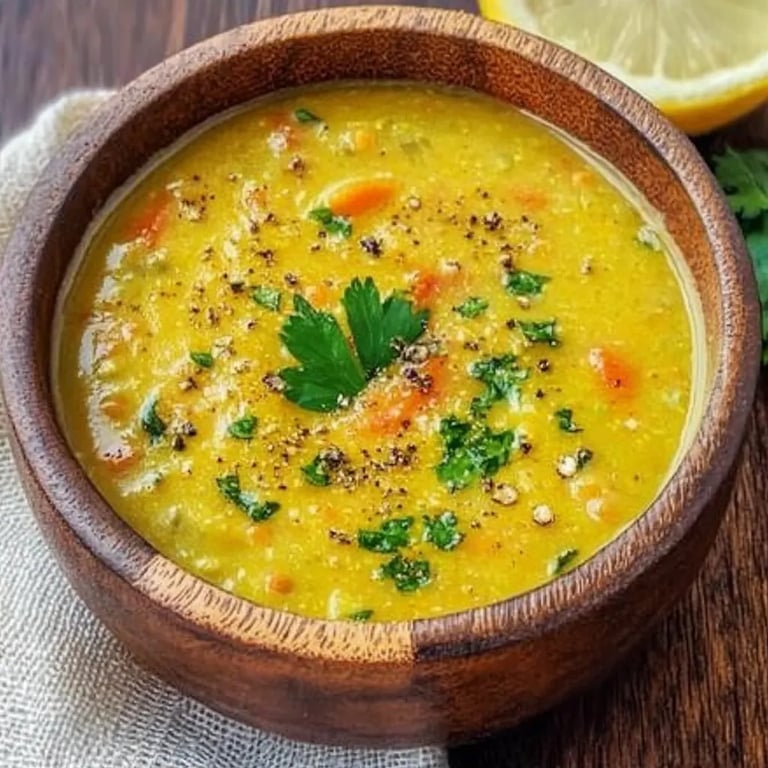Vegan Lemon Lentil Soup with Turmeric: An Incredible 7-Ingredient Recipe