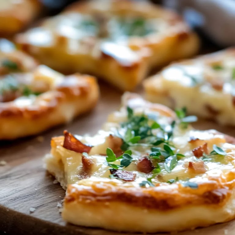 Herzhafte Mini-Flammkuchen-Sterne
