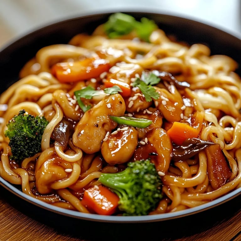 Hähnchen-Teriyaki-Nudeln
