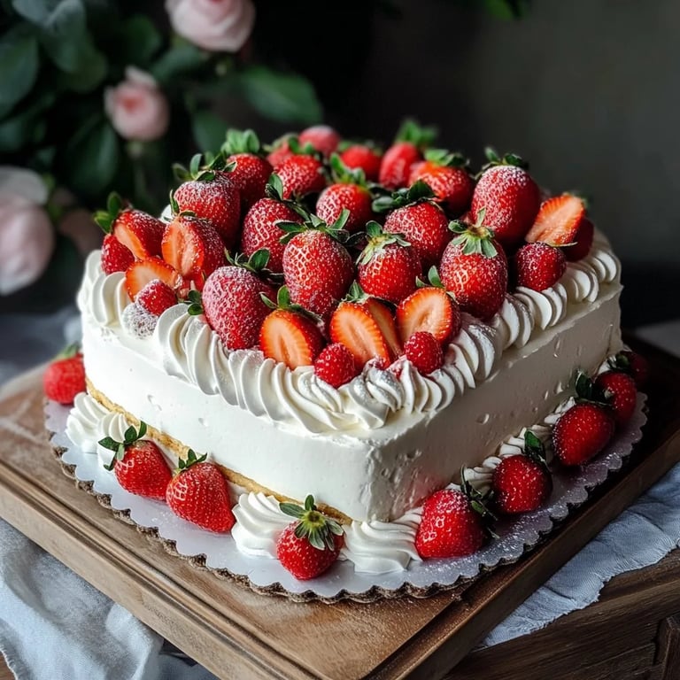 Bolo Quadrado com Morangos Vintage: Uma Receita Incrível e Definitiva