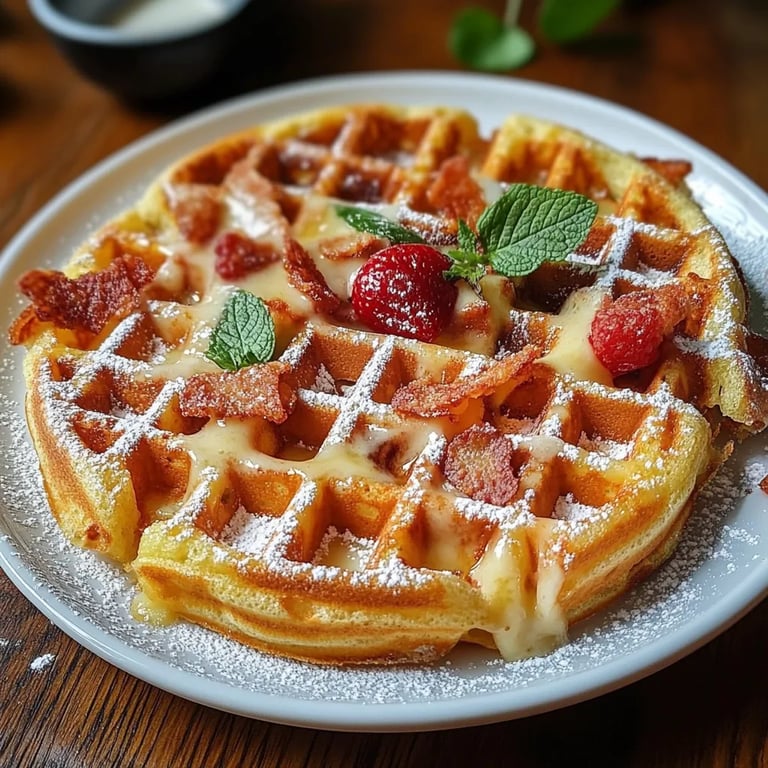 Herzhafte Pizza Waffeln