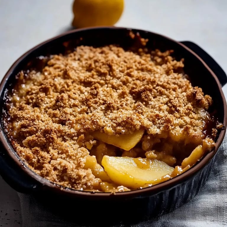 Knuspriger Apfel Crumble
