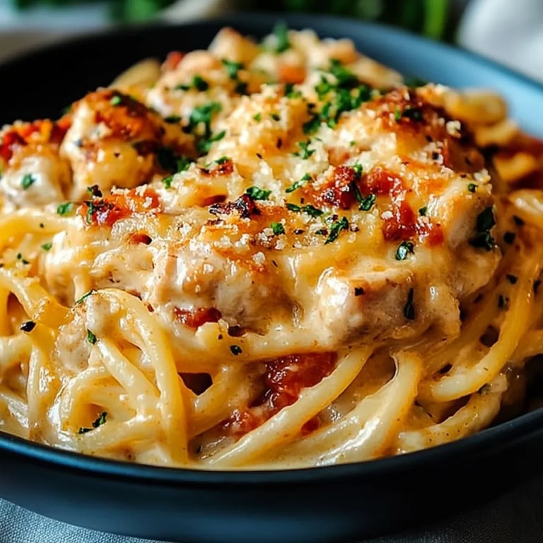 Irresistible Spicy Southern Chicken Spaghetti Casserole