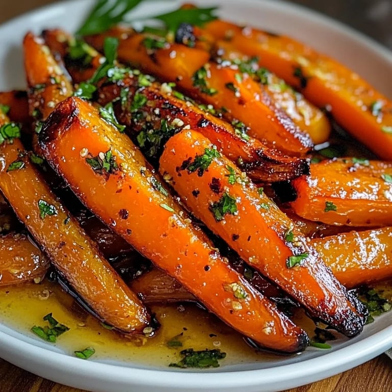Honey Garlic Butter Roasted Carrots