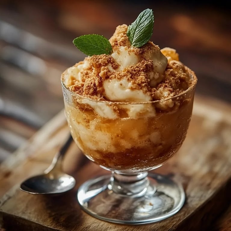 Bratapfel Crumble im Glas