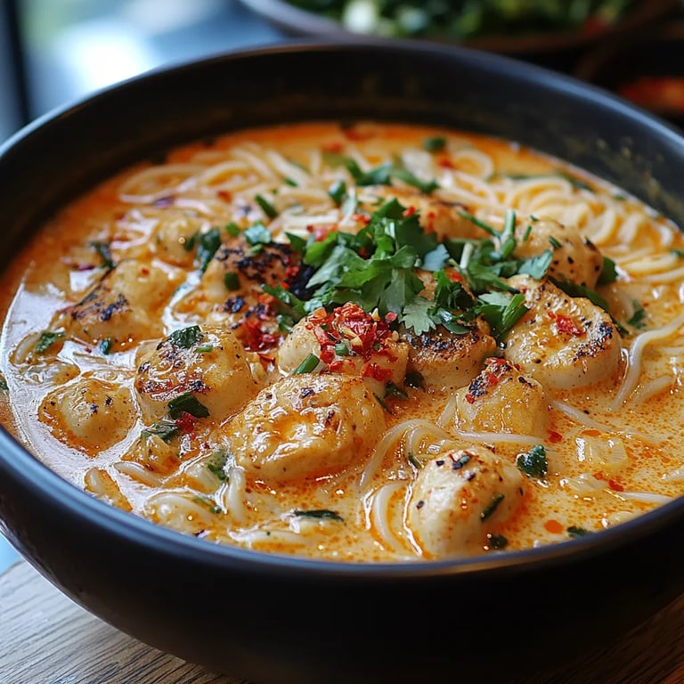 Sopa Tailandesa de Fideos con Curry de Coco: Una Increíble Receta Última
