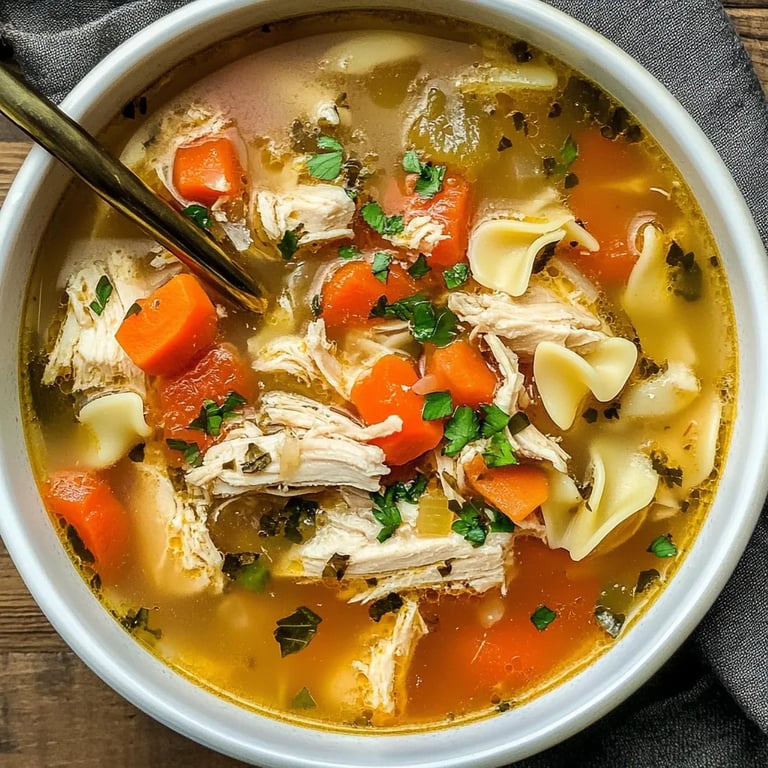 Easy & Comforting Leftover Rotisserie Chicken Noodle Soup