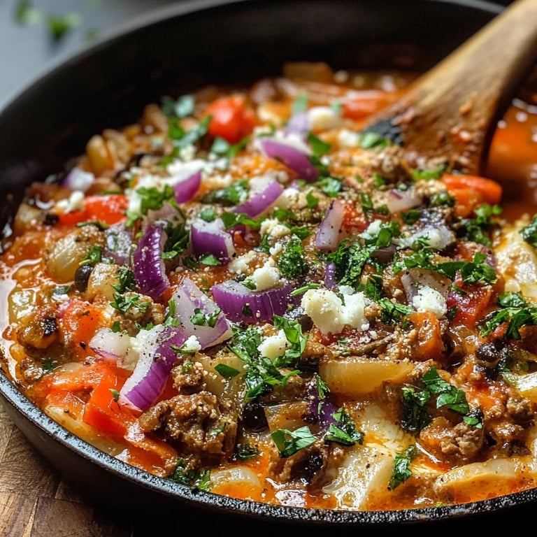 Griechische Kritharaki-Pfanne