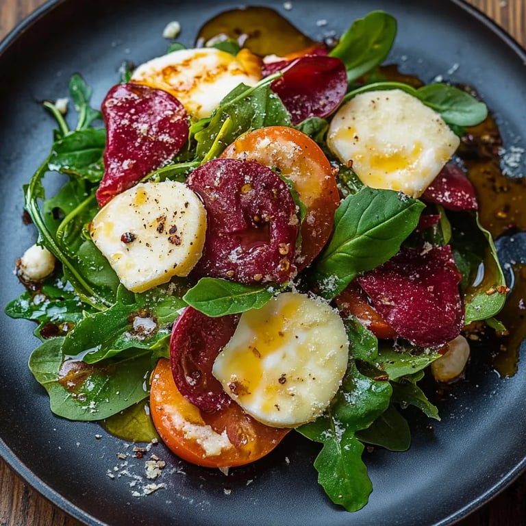 Rote Bete Salat mit Ziegenkäse