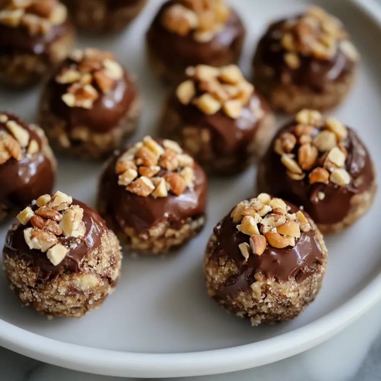 Knusprige Haselnussküsschen mit Nuss-Nougat-Füllung