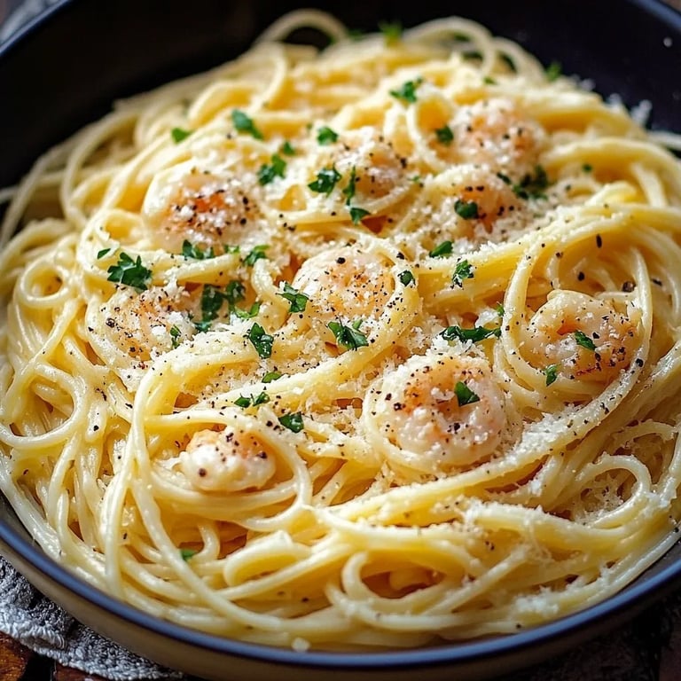 Cremige Garnelen-Pasta