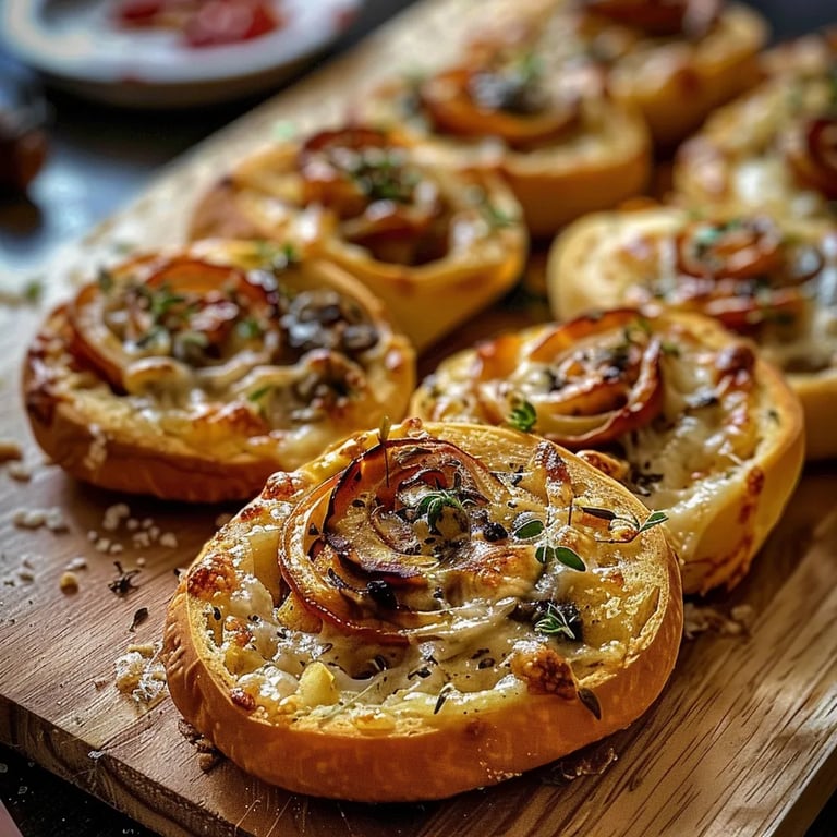 Escargots en pâte feuilletée Flammkuchen
