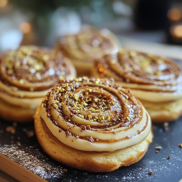 Spiralen Plätzchen mit Pistaziencreme