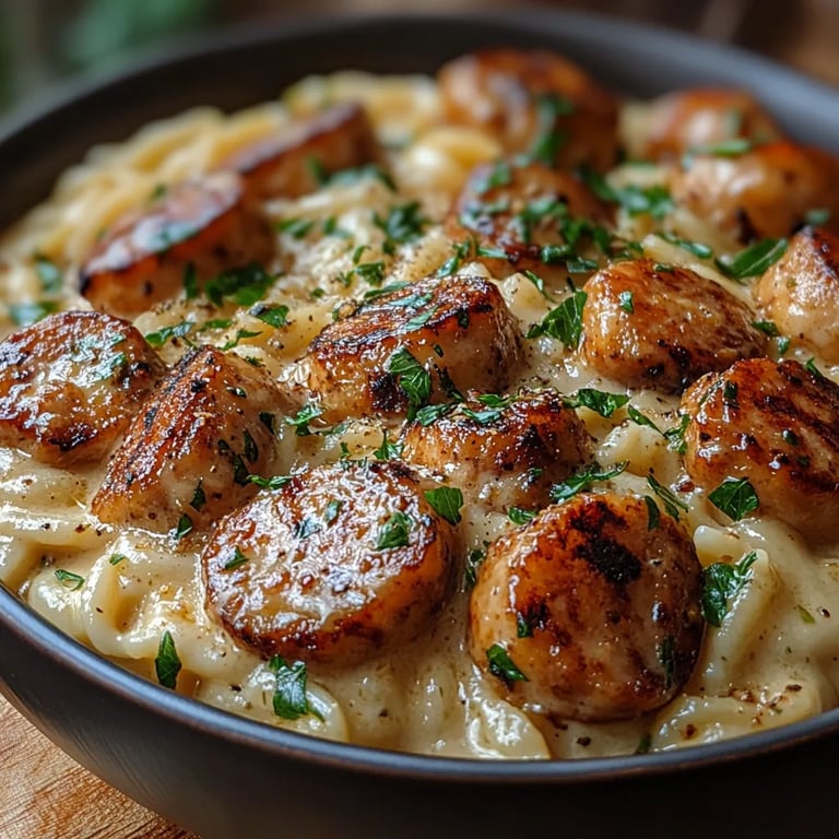 Orzo Crémeux à la Saucisse de Poulet : Une Recette Incroyable Ultime