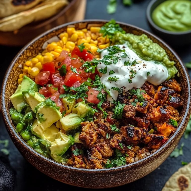 Bunte Taco Reis Schüssel