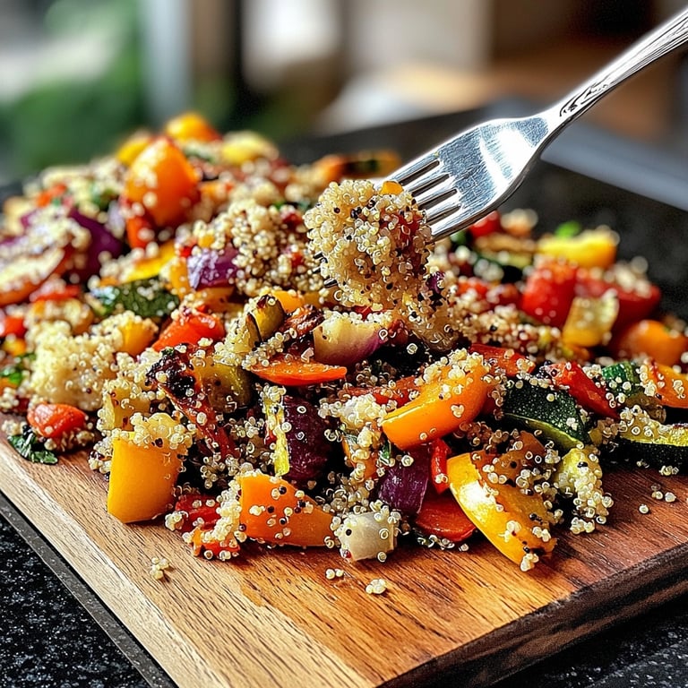 Winterlicher Gesund-&-Leicht-Quinoasalat mit Ofengemüse