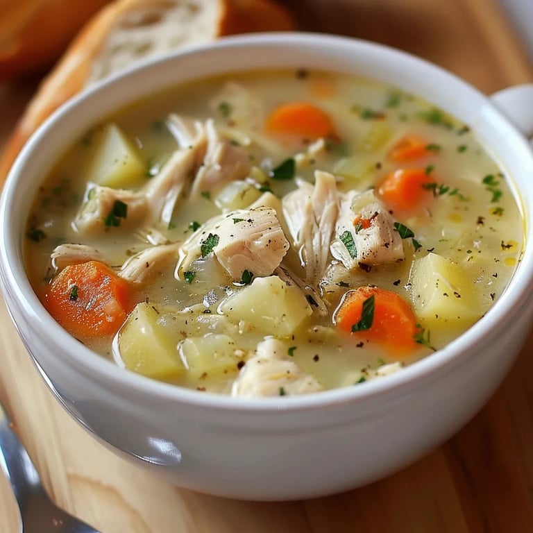 Herzhafte Hühner-Kartoffelsuppe