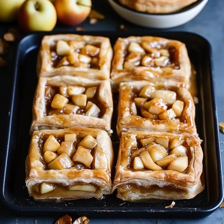 Hefeteigschnecken mit Apfel-Füllung & Karamellsauce
