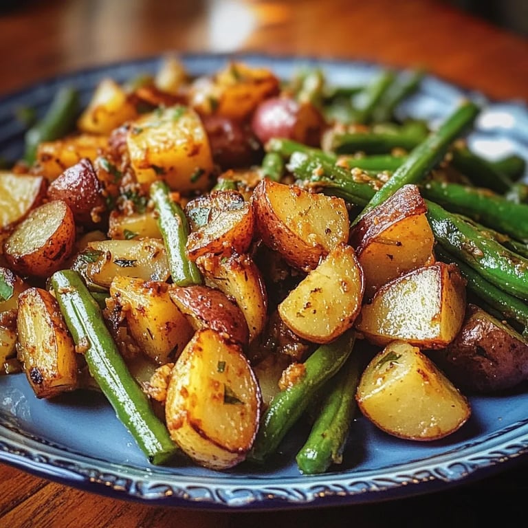 Kartoffeln und Grüne Bohnen