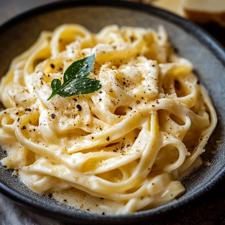 Cremige Nudeln in Käse-Sahne-Soße