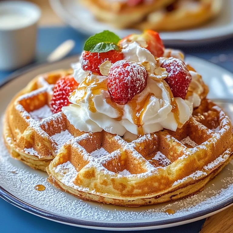 Waffeln mit Joghurt