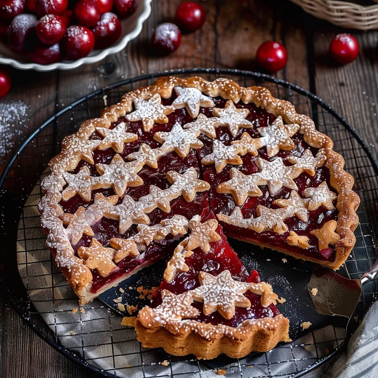 Linzer Torte mit Sternen