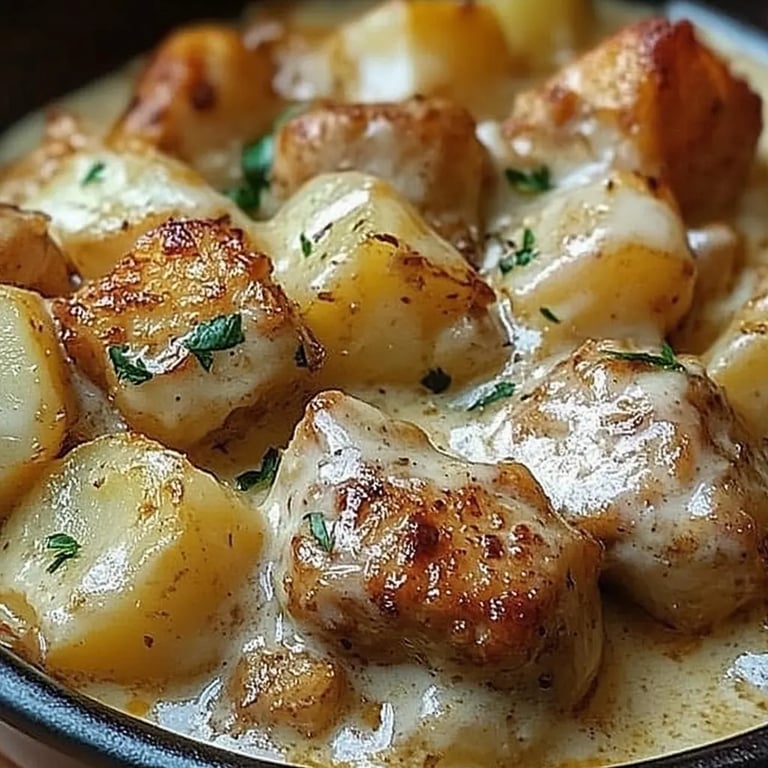 Garlic Parmesan Crockpot Chicken and Potatoes